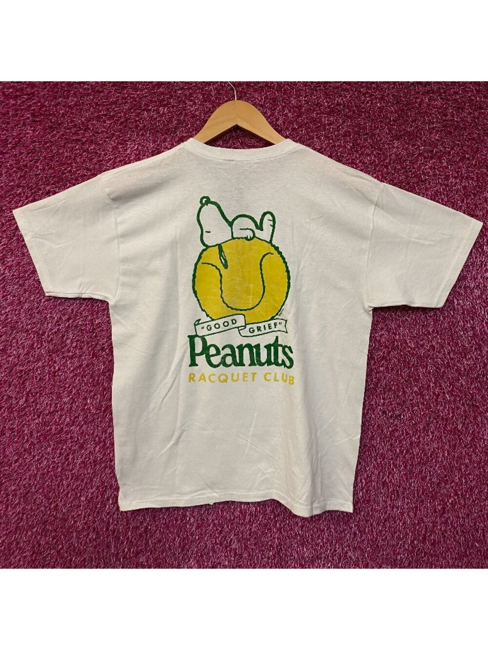 Junk Food Peanuts Snoopy Racquet Club Vintage Style Graphic T-Shirt XL